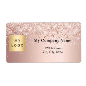 Rose Gold Firmenlogo Rücksendeadresse Versand (Vorne)