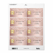 Rose Gold Firmenlogo Rücksendeadresse Versand (Vorne)