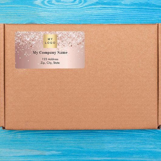 Rose Gold Firmenlogo Rücksendeadresse Versand