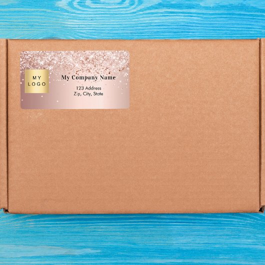 Rose Gold Firmenlogo Rücksendeadresse Versand