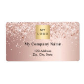 Rose Gold Firmenlogo Rücksendeadresse Versand (Vorne)
