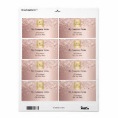 Rose Gold Firmenlogo Rücksendeadresse Versand (Vorne)