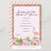 Rose Gold Flamingo Brautparty Game DRUCKT (Vorne/Hinten)