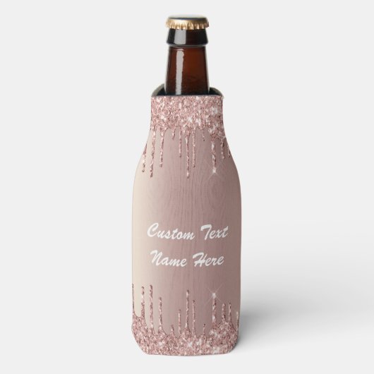 Rose Gold Flasche Cooler mit benutzerdefiniertem T Flaschenkühler (Flaschenvorderseite)