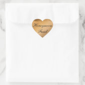 Rose Gold Flitterwochen-Fonds Herz-Aufkleber (Tasche)
