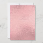 Rose Gold Floral 60. Geburtstagsparty Einladung (Rückseite)