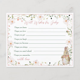 Rose Gold Floral Baby Bunny Showcard