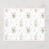 Rose Gold Floral Baby Bunny Showcard (Rückseite)