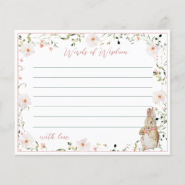 Rose Gold Floral Baby Bunny Showcard