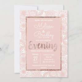 Rose Gold Floral Blush Rosa Pinsel Pinselstrich Ab Einladung