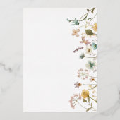 Rose Gold Floral Brautparty Folieneinladung (Rückseite)