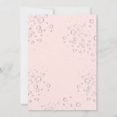 Rose Gold Floral Brunch Bubbly Brautparty Einladung (Rückseite)