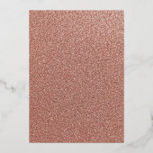 Rose Gold Floral Bubbly Brautparty Folieneinladung (Rückseite)