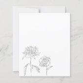 Rose Gold Floral Budget Einladung Hochzeit (Rückseite)