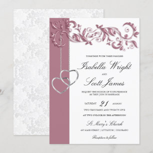 Rose Gold Floral Design Einladung