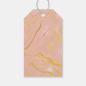 Rose Gold Floral Glitzer Brautparty Liebesmarken Geschenkanhänger (Rückseite)