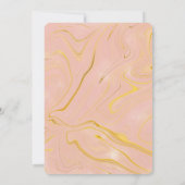 Rose Gold Floral Glitzer Bridal Dusche Einladung (Rückseite)