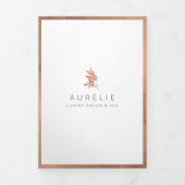 Rose Gold Floral Luxury Salon Broschüre (Cover)