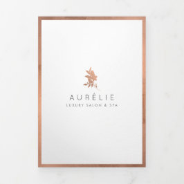Rose Gold Floral Luxury Salon Broschüre