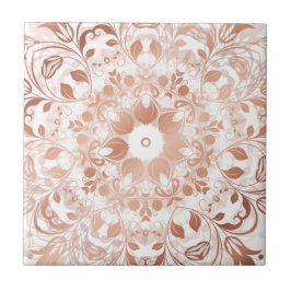 Rose Gold Floral Mandala Fliese