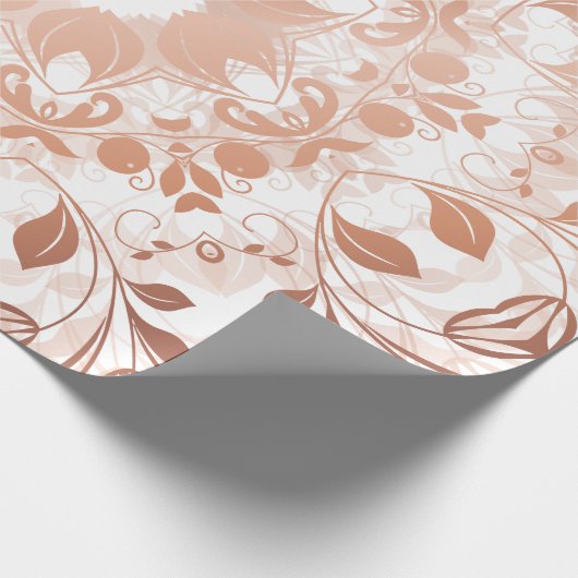 Rose Gold Floral Mandala Geschenkpapier (Ecke)