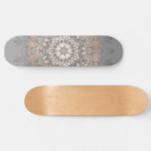 Rose Gold Floral Mandala Girly Skateboard (Horizontal)
