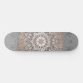 Rose Gold Floral Mandala Girly Skateboard (Horizontal)