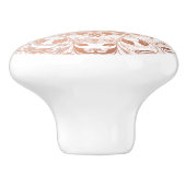 Rose Gold Floral Mandala Keramikknauf (Seitenansicht)