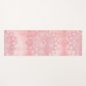 Rose Gold Floral Mandala Monogramm Yogamatte (Vorderseite (Horizontal))
