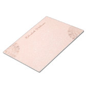Rose Gold Floral Mandala Post-it Notes Notizblock (angewinkelt)