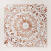 Rose Gold Floral Mandala Puzzle (Horizontal)