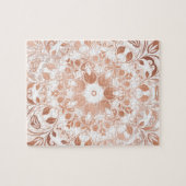 Rose Gold Floral Mandala Puzzle (Horizontal)