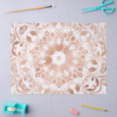 Rose Gold Floral Mandala Seidenpapier (Basteln)