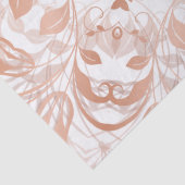 Rose Gold Floral Mandala Seidenpapier (Detail)