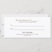 Rose Gold Floral Mandala Wellness-Center Geschenkg (Rückseite)