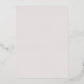 Rose Gold Floral Messe Hochzeit Folieneinladung (Rückseite)