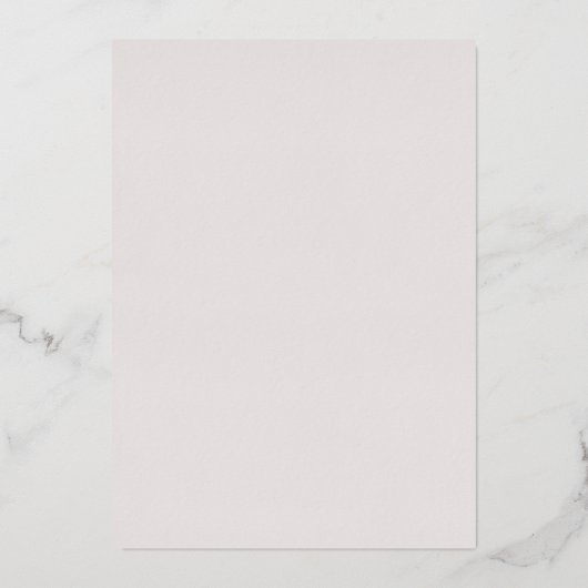 Rose Gold Floral Messe Hochzeit Folieneinladung (Rückseite)