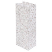 Rose Gold Floral Muster Geschenktüte Für Weinflaschen (Rückseite Schrägansicht)