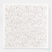 Rose Gold Floral Muster Serviette (Vorderseite)