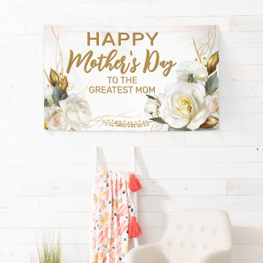 Rose Gold Floral | Muttertag Banner (Insitu)