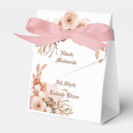 Rose Gold Floral Nikah Mubarak Gefälligkeitsbox Geschenkschachtel