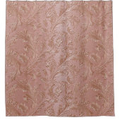 Rose-Gold Floral pattern Duschvorhang (Vorderseite)