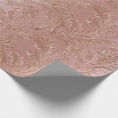 Rose-Gold Floral pattern Geschenkpapier (Ecke)