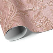 Rose-Gold Floral pattern Geschenkpapier (Rolleneckpunkt)
