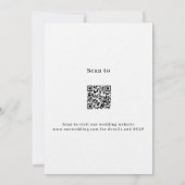 Rose Gold floral QR Code UAWG Luxus Hochzeit Einladung (Rückseite)