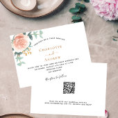 Rose Gold floral QR UAWG details Luxushochzeit Einladung