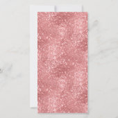 Rose Gold Floral Quinceñera Foto Danke Karte (Rückseite)