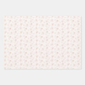 Rose Gold Floral Rose Blume Muster Geschenkpapier Set (Vorderseite 3)