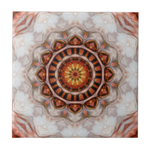 Rose Gold Floral Star Geometric Muster Tile Fliese
