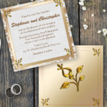 Rose Gold Floral und Linen Hochzeit